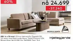 Skeidar Ellinor hjørnesofa tilbud