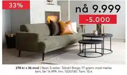 Skeidar Nest 3-seter tilbud