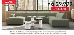 Skeidar Evo U-sofa tilbud