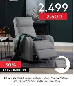 Skeidar Leon Recliner tilbud