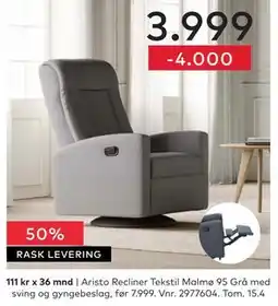 Skeidar Aristo Recliner tilbud