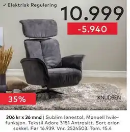 Skeidar Sublim lenestol tilbud