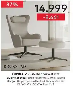 Skeidar Bella Hvilestol tilbud