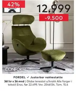 Skeidar Globe lenestol tilbud