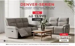 Skeidar Denver 2-seter recliner tilbud