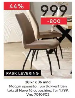 Skeidar Mogan spisestol tilbud