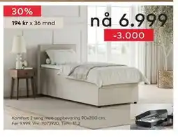 Skeidar Komfort 2 seng med oppbevaring tilbud