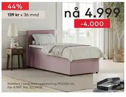 Skeidar Komfort 1 seng med oppbevaring tilbud