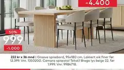 Skeidar Camaro spisestol tilbud