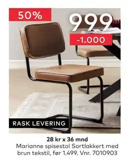 Skeidar Marianne spisestol tilbud