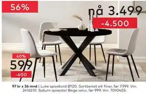 Skeidar Luke spisebord tilbud