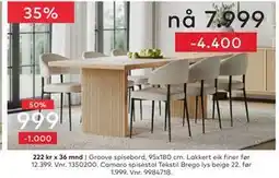Skeidar Groove spisebord tilbud