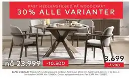 Skeidar Woodcraft rundt spisebord tilbud