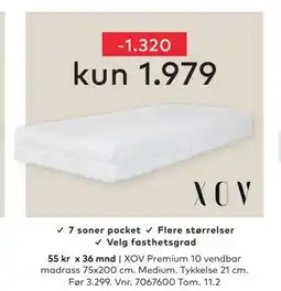 Skeidar XOV Premium 10 vendbar madrass tilbud