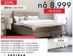Skeidar BERGEN KONTINENTAL tilbud