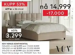 Skeidar XOV VENUS KONTINENTAL tilbud