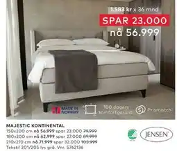 Skeidar MAJESTIC KONTINENTAL tilbud