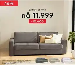 Skeidar Alex 3-seter sovesofa tilbud