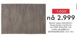 Skeidar Berber teppe tilbud