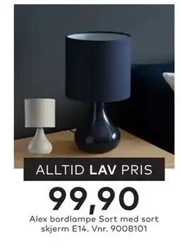 Skeidar Alex bordlampe tilbud