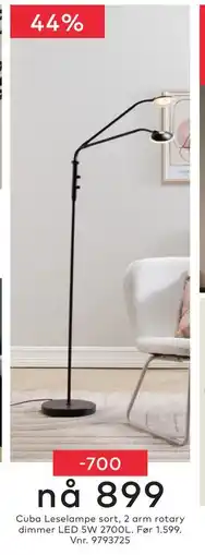 Skeidar Cuba Leselampe tilbud