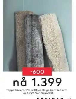 Skeidar Teppe Riviera tilbud