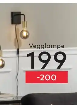 Skeidar Vegglampe tilbud