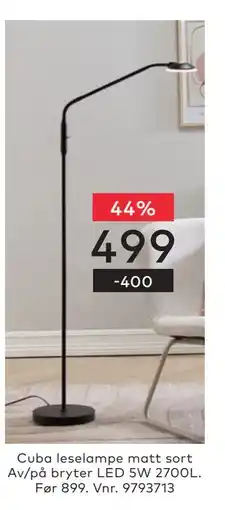 Skeidar Cuba leselampe tilbud