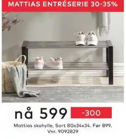 Skeidar Mattias skohylle tilbud