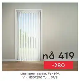 Skeidar Line lamellgardin tilbud