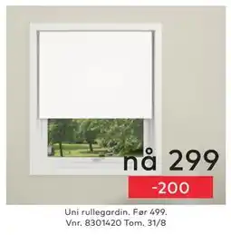 Skeidar Uni rullegardin tilbud