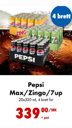 Nordby Supermarket Pepsi Max/Zingo/7up tilbud