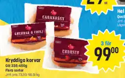 Eurocash Kryddiga korvar Göl Flera sorter tilbud