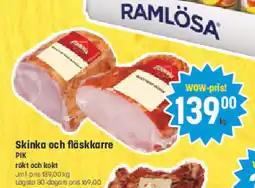 Eurocash Skinka och fläskkarre PIK rökt och kokt tilbud