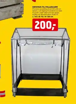 jem & fix Drivhus til pallekarm tilbud