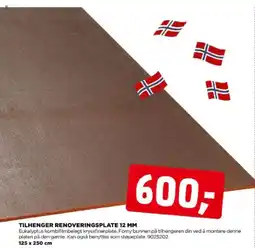 jem & fix Tilhenger renoveringsplate tilbud