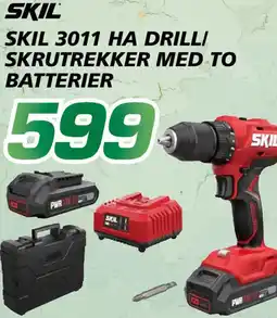 Coop Byggmix SKIL 3011 HA Drill / skrutrekker med to batterier tilbud