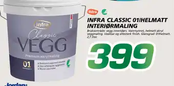 Coop Byggmix Infra classic 01/helmatt interiørmaling tilbud