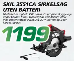 Coop Byggmix SKIL 3551CA Sirkelsag uten batteri tilbud