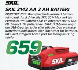 Coop Byggmix SKIL 3142 AA 2 AH Batteri tilbud