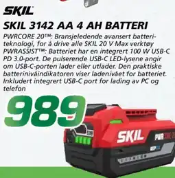 Coop Byggmix SKIL 3142 AA 4 AH Batteri tilbud