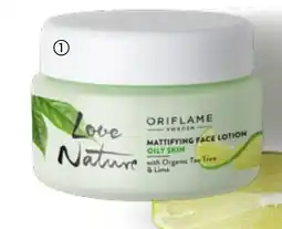 Oriflame Love Nature Mattifying Face Lotion with Organic Tea Tree & Lime tilbud