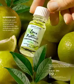 Oriflame Love Nature Purifying Face Oil with Organic Tea Tree & Lime tilbud