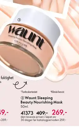 Oriflame Waunt Sleeping Beauty Nourishing Mask tilbud
