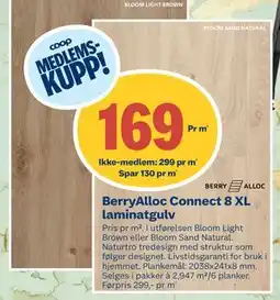 Coop Byggmix BerryAlloc Connect 8 XL laminatgulv tilbud