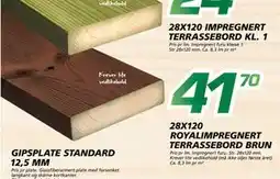 Coop Byggmix 28X120 ROYALIMPREGNERT TERRASSEBORD BRUN tilbud
