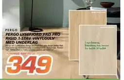 Coop Byggmix PERGO LYSEFJORD PAD PRO RIGID 1-STAV VINYLGULV MED UNDERLAG tilbud