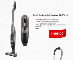 Clas Ohlson Bosch Readyy'y skaftstøvsuger BBHF214G tilbud