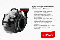 Clas Ohlson Bissell Spotclean Auto Pro Select tekstilrenser / tepperenser tilbud