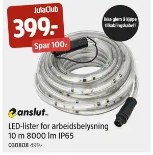 Jula LED-lister for arbeidsbelysning 10 m 8000 lm IP65, Medlemspris tilbud